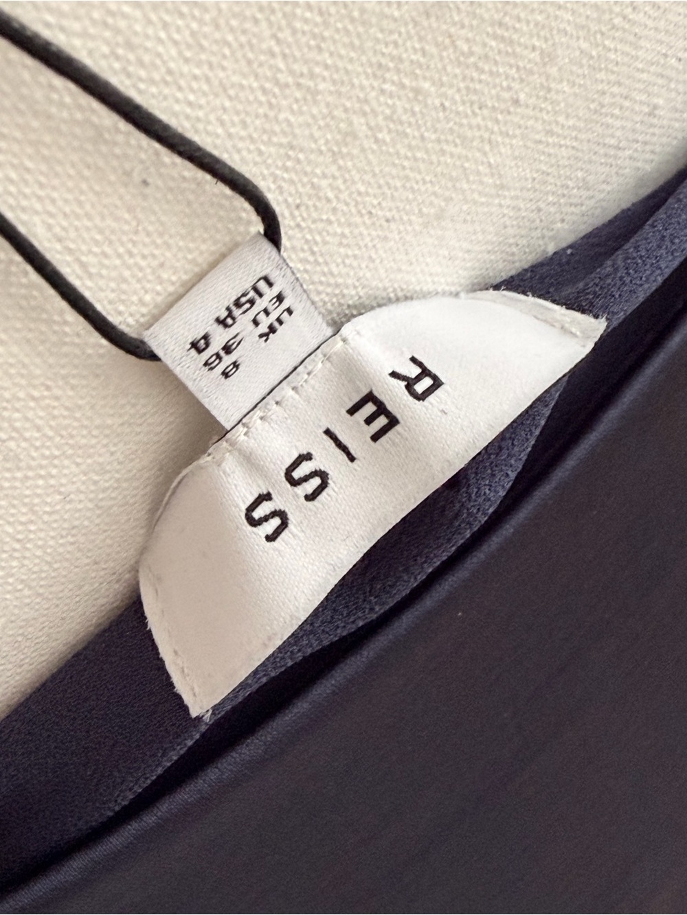 NWT Reiss Navy Satin Square-Neck Camisole with Slim Straps - Picture 2 of 5